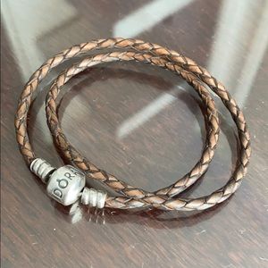 Pandora leather double wrap bracelet